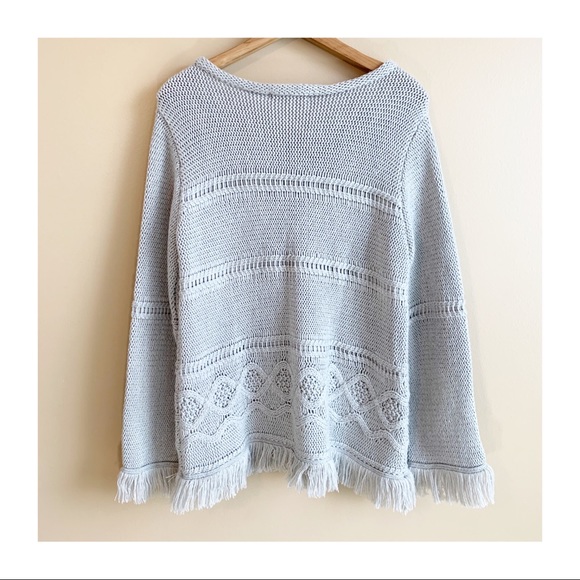 BB Dakota knit sweater fringe trim cozy REPOSTED - Picture 6 of 9